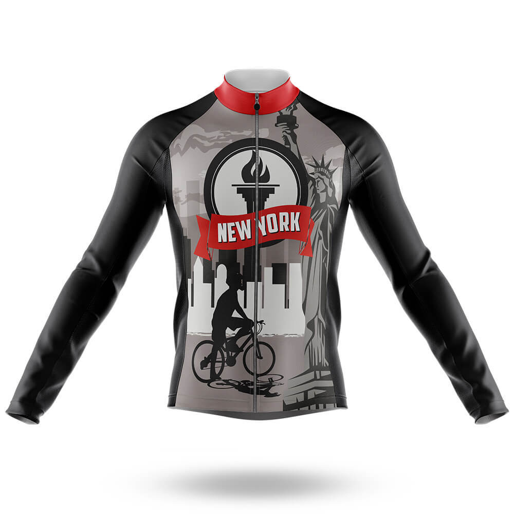 New York City - Men's Cycling Kit-Long Sleeve Jersey-Global Cycling Gear