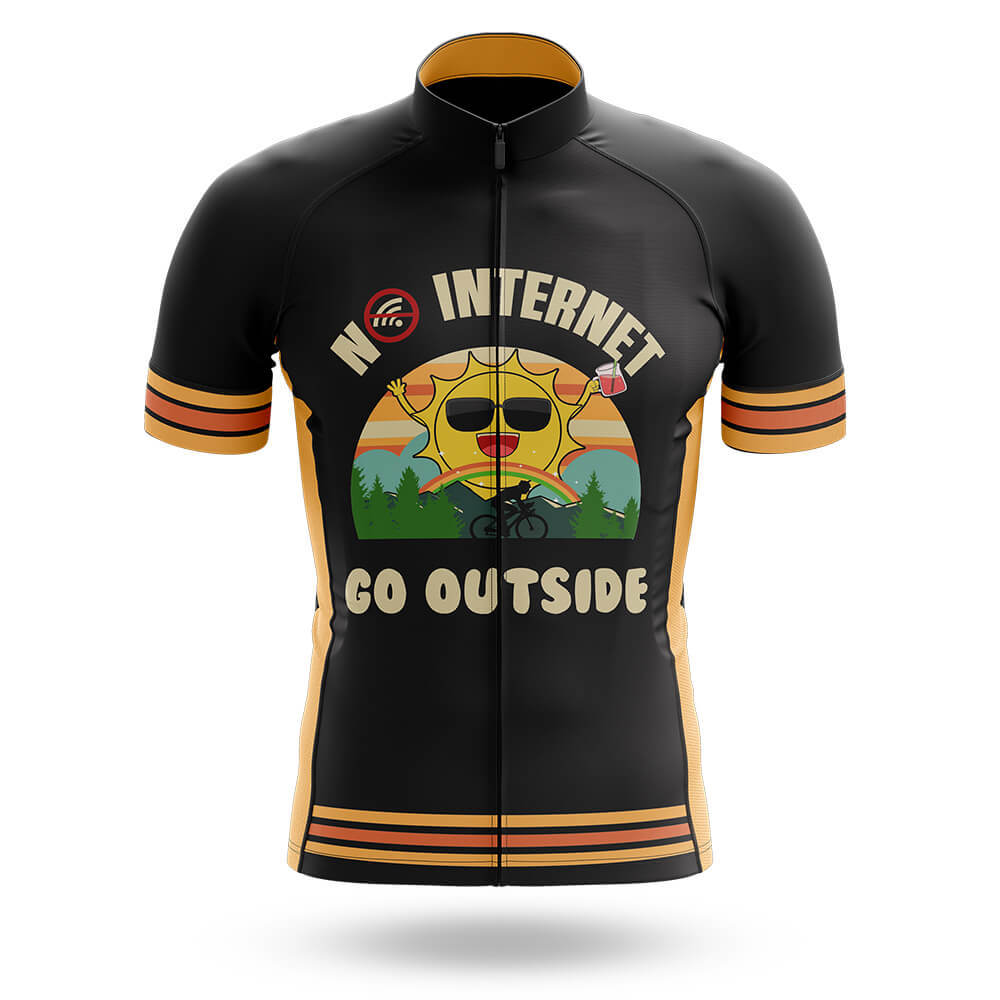 No Internet, Go Outside - Men's Cycling Kit-Jersey Only-Global Cycling Gear
