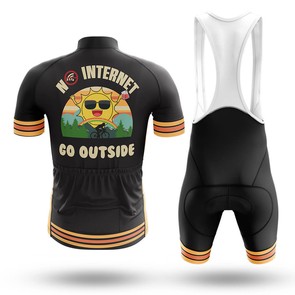 No Internet, Go Outside - Men's Cycling Kit-Full Set-Global Cycling Gear