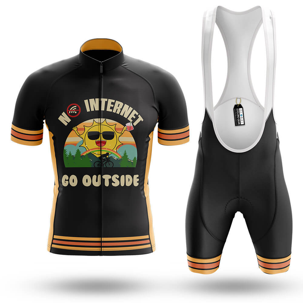 No Internet, Go Outside - Men's Cycling Kit-Full Set-Global Cycling Gear