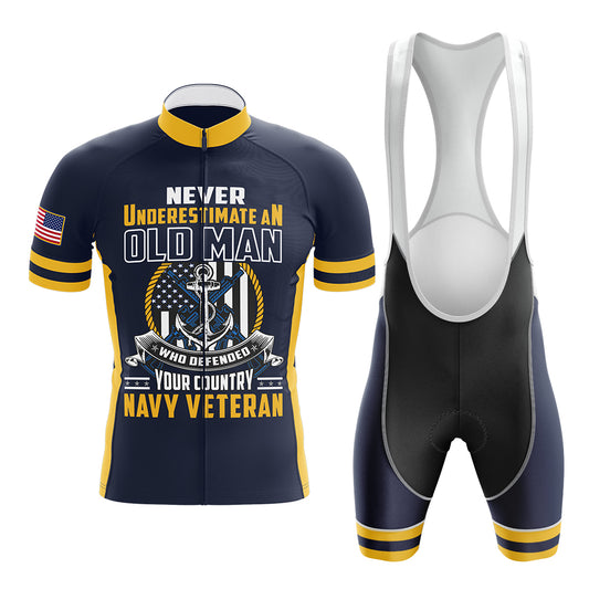 U.S. Navy Veteran Old Man - Men's Cycling Kit-Full Set-Global Cycling Gear