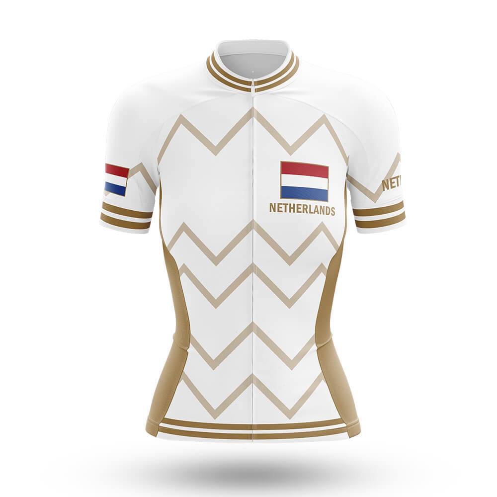Netherlands - Women V17 - White - Cycling Kit-Jersey Only-Global Cycling Gear