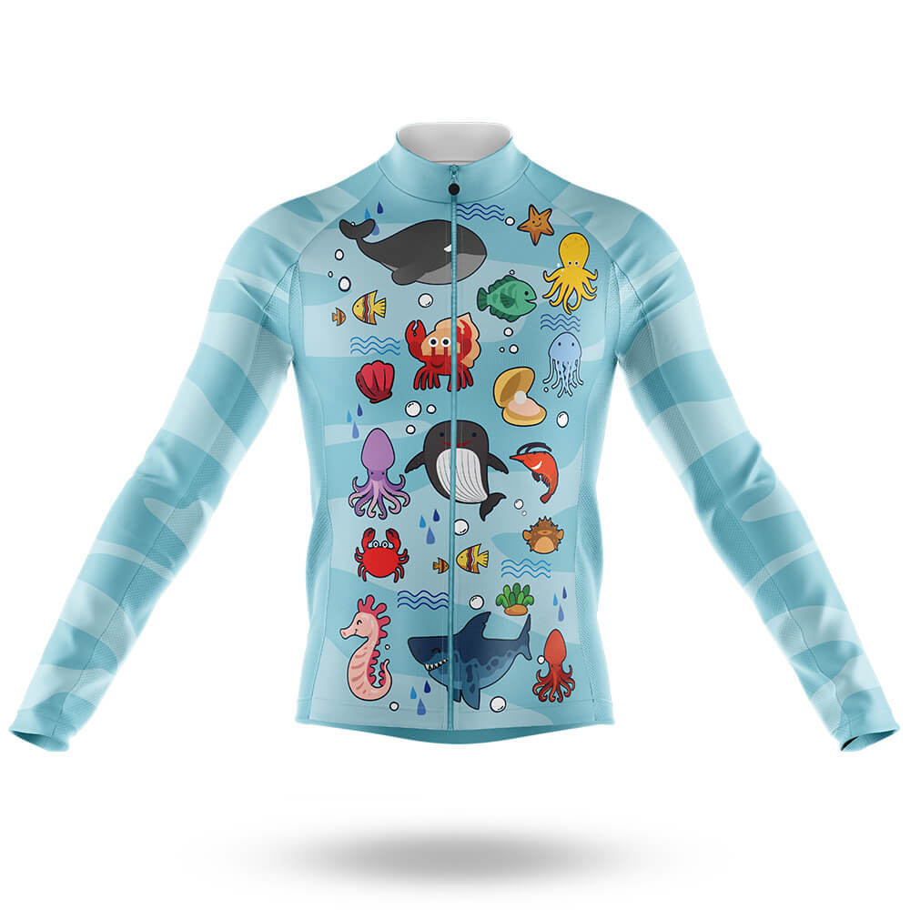 Under The Sea - Men's Cycling Kit-Long Sleeve Jersey-Global Cycling Gear