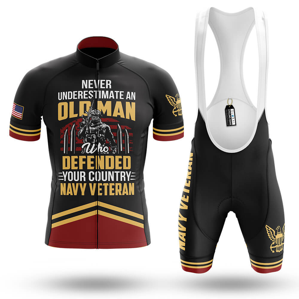 U.S. Navy Veteran Old Man V2 - Men's Cycling Kit-Full Set-Global Cycling Gear
