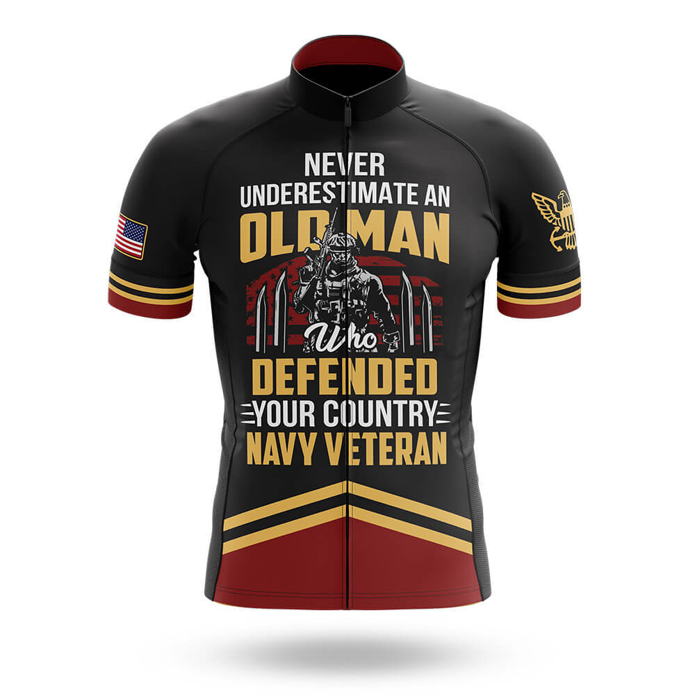 U.S. Navy Veteran Old Man V2 - Men's Cycling Kit-Jersey Only-Global Cycling Gear