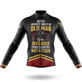 U.S. Navy Veteran Old Man V2 - Men's Cycling Kit-Long Sleeve Jersey-Global Cycling Gear