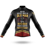 U.S. Navy Veteran Old Man V2 - Men's Cycling Kit-Long Sleeve Jersey-Global Cycling Gear