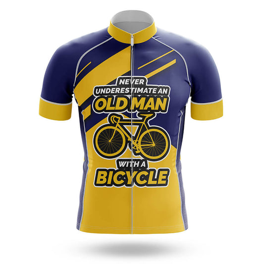 Old Man Yellow Men's Short Sleeve Cycling Jersey-S-Global Cycling Gear