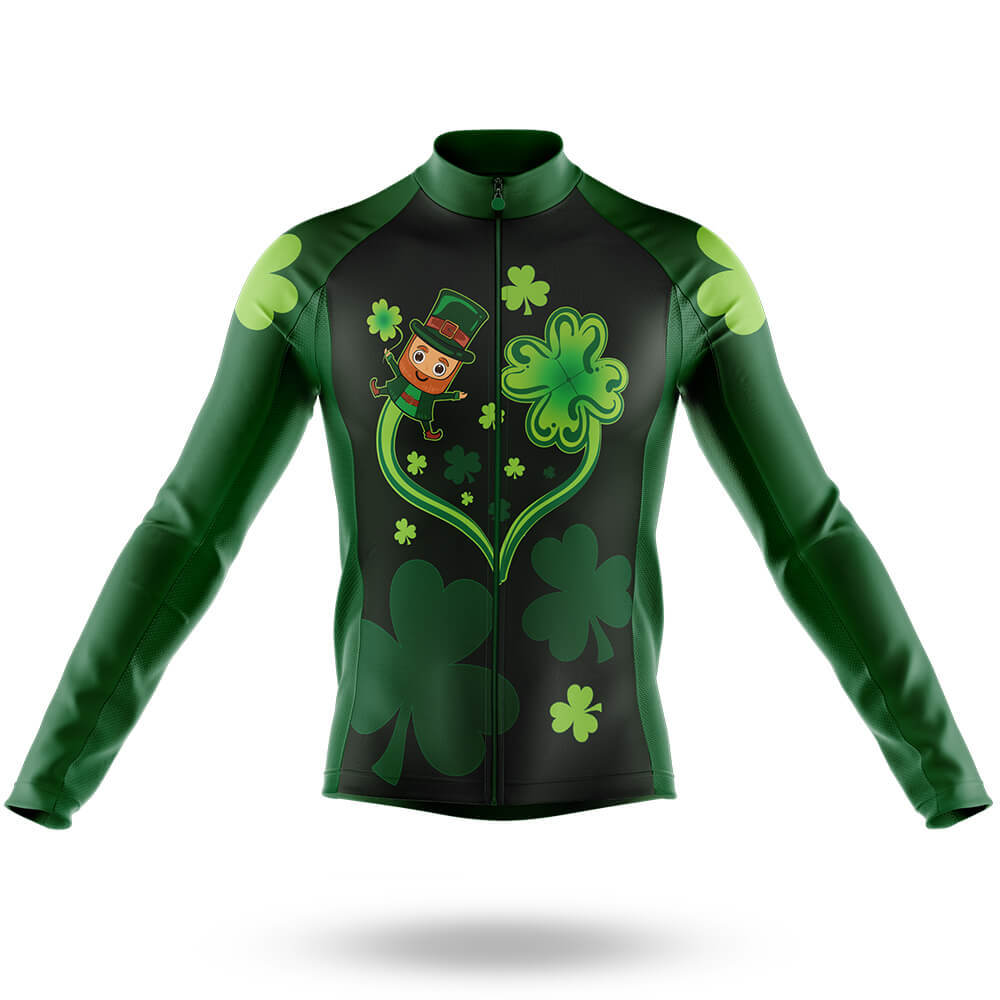 Happy St Patrick's Day V2 - Men's Cycling Kit-Long Sleeve Jersey-Global Cycling Gear