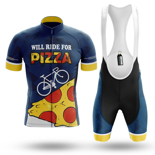 Will Ride For Pizza - Men's Cycling Kit-Full Set-Global Cycling Gear