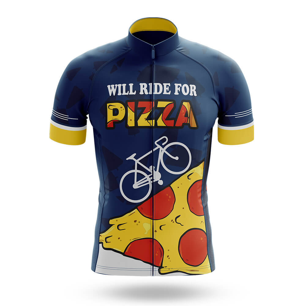 Will Ride For Pizza - Men's Cycling Kit-Jersey Only-Global Cycling Gear