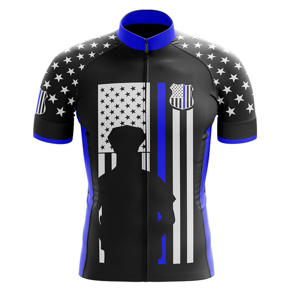 Thin Blue Line - Men's Cycling Kit-Jersey Only-Global Cycling Gear