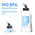 Never Give Up Road Bike Cycling Water Bottle White - Global Cycling Gear