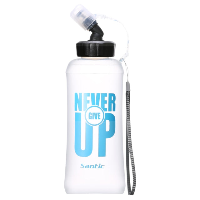 Never Give Up Road Bike Cycling Water Bottle White - Global Cycling Gear