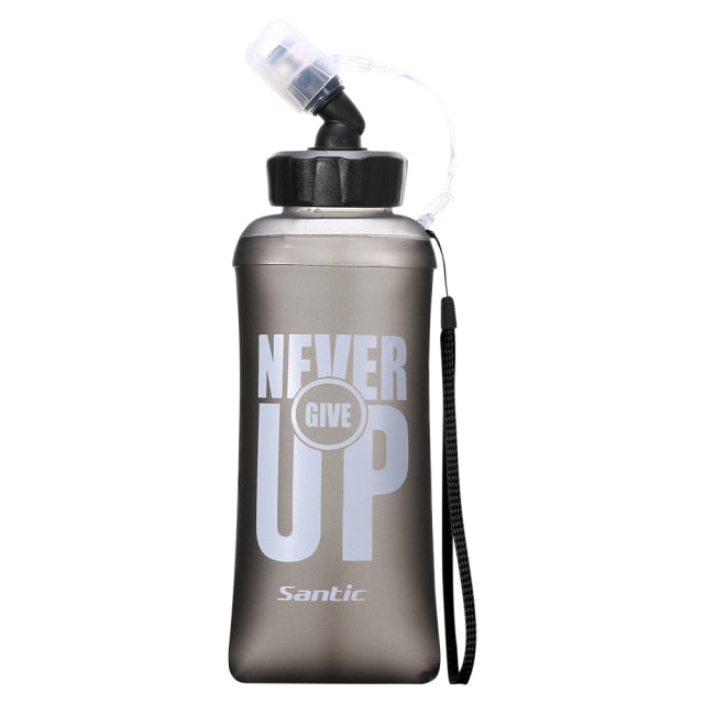 Never Give Up Road Bike Cycling Water Bottle Grey - Global Cycling Gear