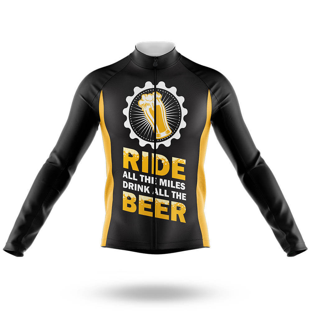 Ride All The Miles - Men's Cycling Kit-Long Sleeve Jersey-Global Cycling Gear