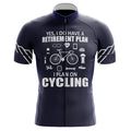 Retirement Plan Navy Men's Short Sleeve Cycling Jersey-S-Global Cycling Gear