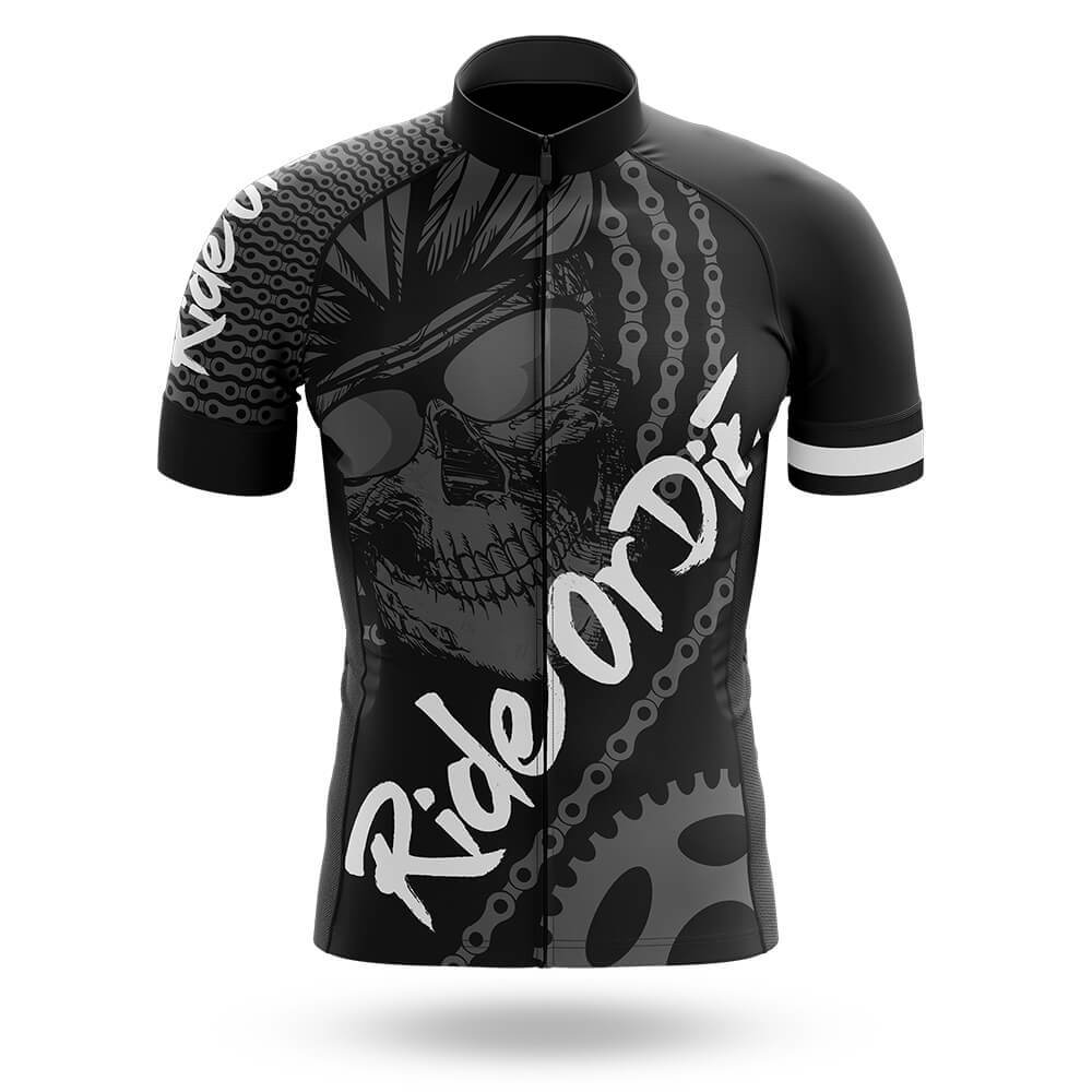 Ride Or Die Black Men's Short Sleeve Cycling Jersey-S-Global Cycling Gear