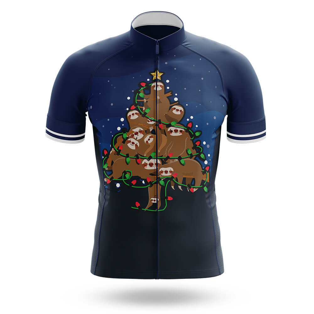 Sloth Christmas Tree - Men's Cycling Kit-Jersey Only-Global Cycling Gear