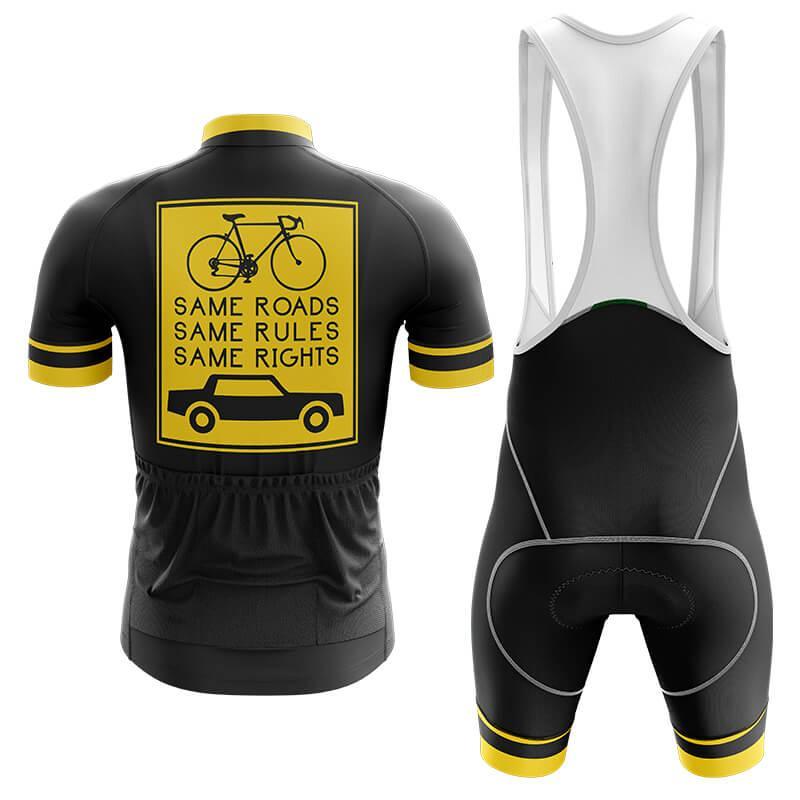 Same Roads Same Rules - Safety Men's Cycling Kit-Full Set-Global Cycling Gear