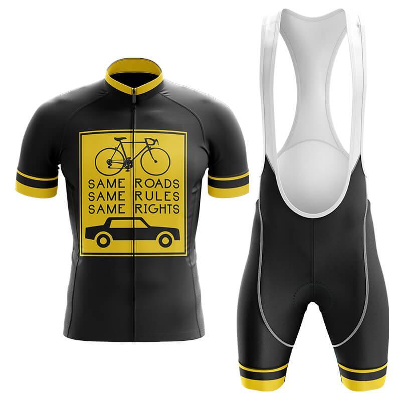 Same Roads Same Rules - Safety Men's Cycling Kit-Full Set-Global Cycling Gear