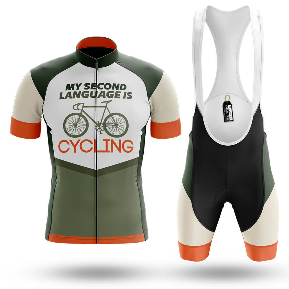 My Second Language Is Cycling - Men's Cycling Kit-Full Set-Global Cycling Gear