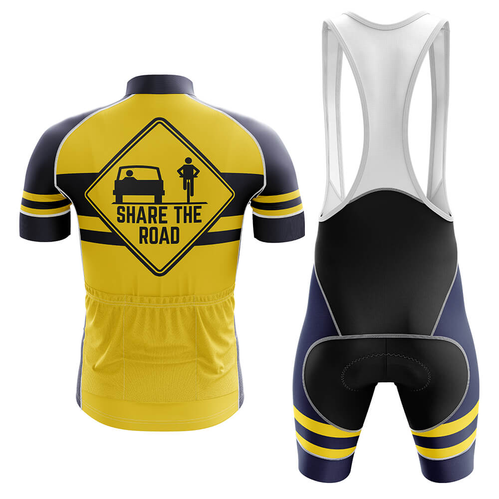 Share The Road - Safety Men's Cycling Kit-Full Set-Global Cycling Gear