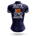 Sloth Cycling Team Navy Women's Short Sleeve Cycling Jersey-XS-Global Cycling Gear