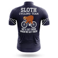 Sloth Cycling Team Navy Men's Short Sleeve Cycling Jersey-S-Global Cycling Gear