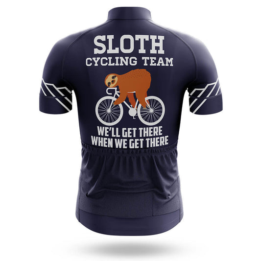 Sloth Cycling Team Navy Men's Short Sleeve Cycling Jersey-S-Global Cycling Gear