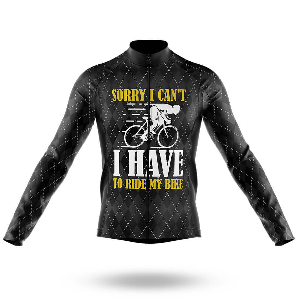 Sorry I Can't - Men's Cycling Kit-Long Sleeve Jersey-Global Cycling Gear