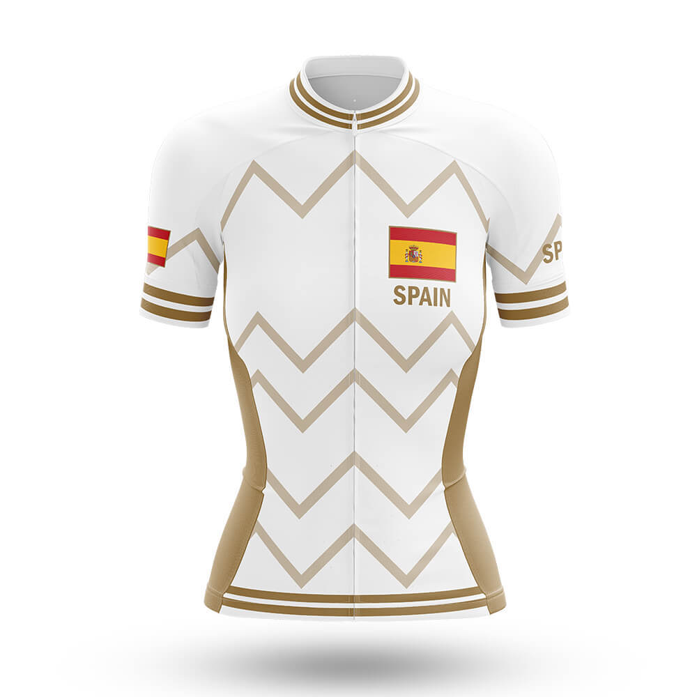 Spain - Women V17 - White - Cycling Kit-Jersey Only-Global Cycling Gear