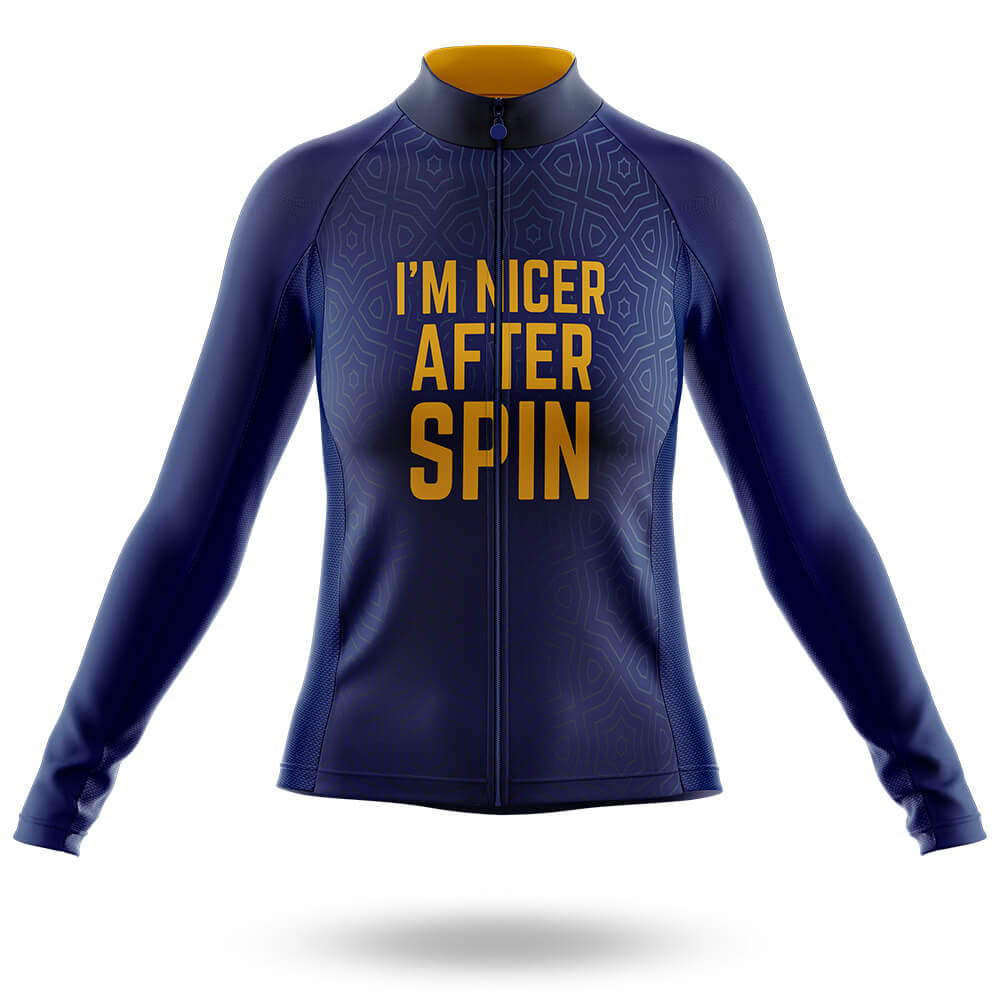 I'm Nicer - Women's Cycling Kit-Long Sleeve Jersey-Global Cycling Gear