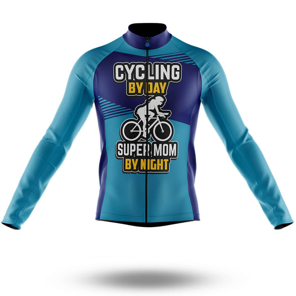 Super Mom By Night - Cycling Kit-Long Sleeve Jersey-Global Cycling Gear
