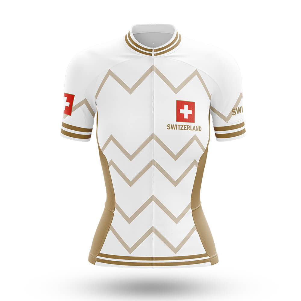 Switzerland - Women V17 - White - Cycling Kit-Jersey Only-Global Cycling Gear