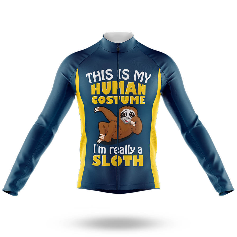 I'm Really A Sloth - Men's Cycling Kit-Long Sleeve Jersey-Global Cycling Gear