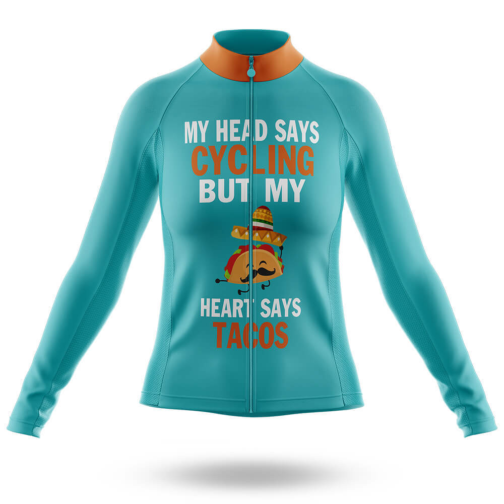 My Head Says - Women's Cycling Kit-Long Sleeve Jersey-Global Cycling Gear