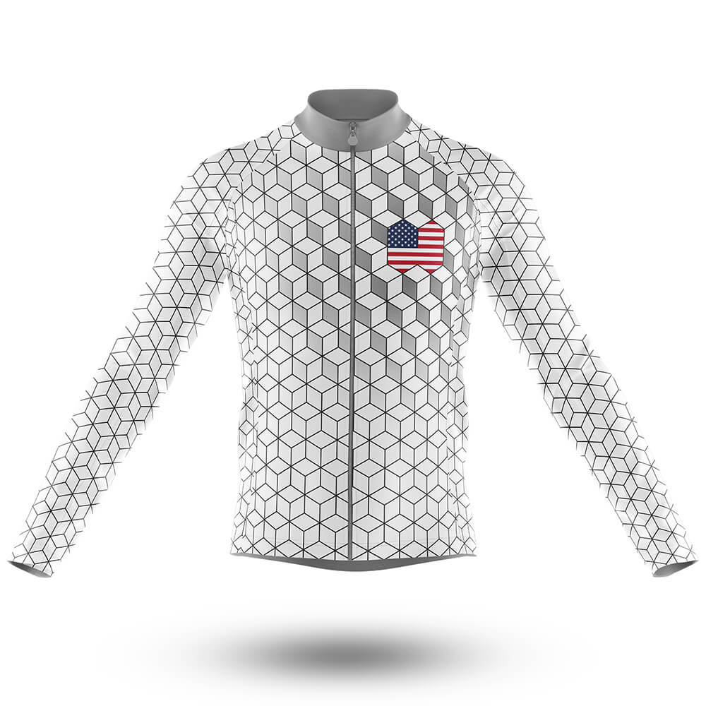 USA V8 - Long Sleeve Jersey-S-Global Cycling Gear