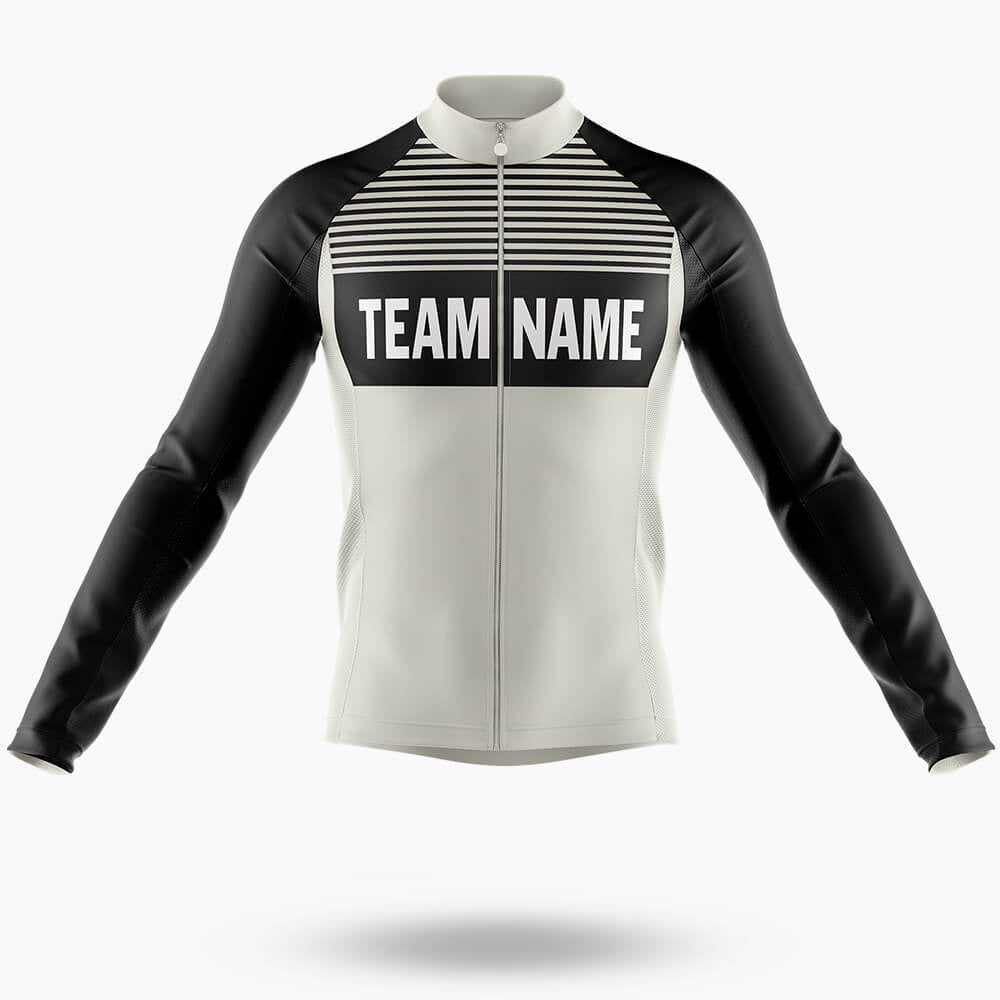 Custom Team Name V6 - Men's Cycling Kit-Long Sleeve Jersey-Global Cycling Gear