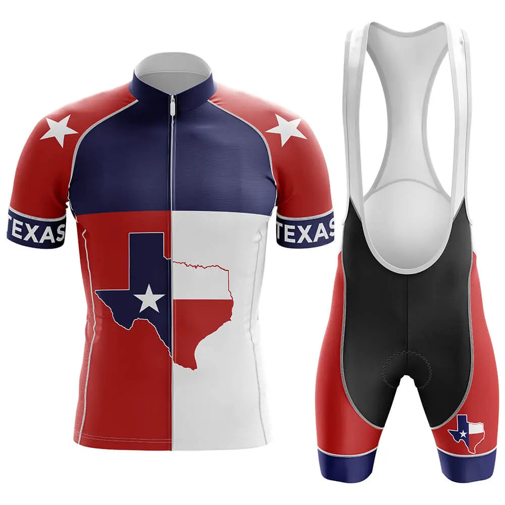 Texas Men's Cycling Kit Bike Jersey and Bib Shorts