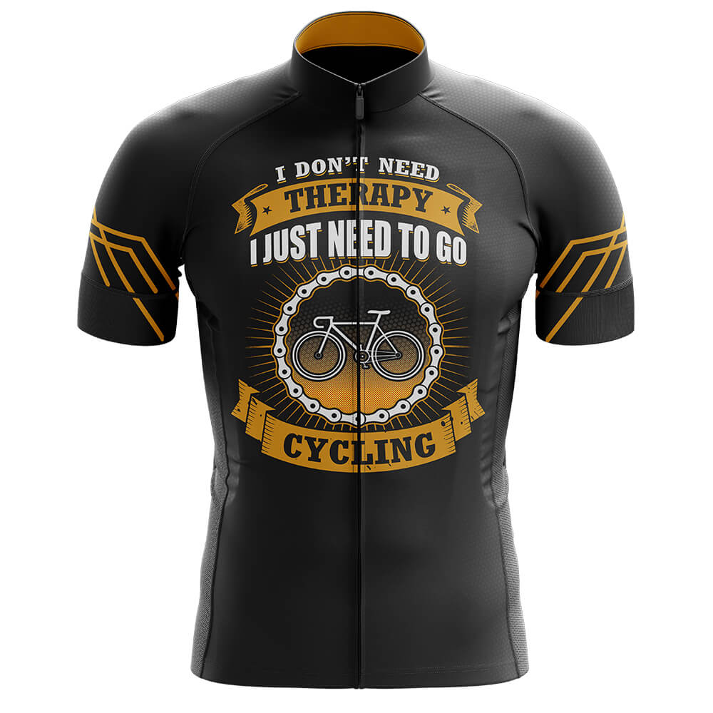 Therapy Black Men's Short Sleeve Cycling Jersey-S-Global Cycling Gear