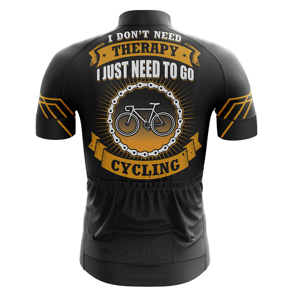 Therapy Black Men's Short Sleeve Cycling Jersey-S-Global Cycling Gear