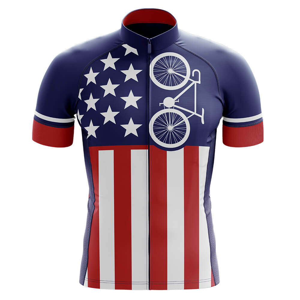 USA Flag - Men's Cycling Kit-Jersey Only-Global Cycling Gear