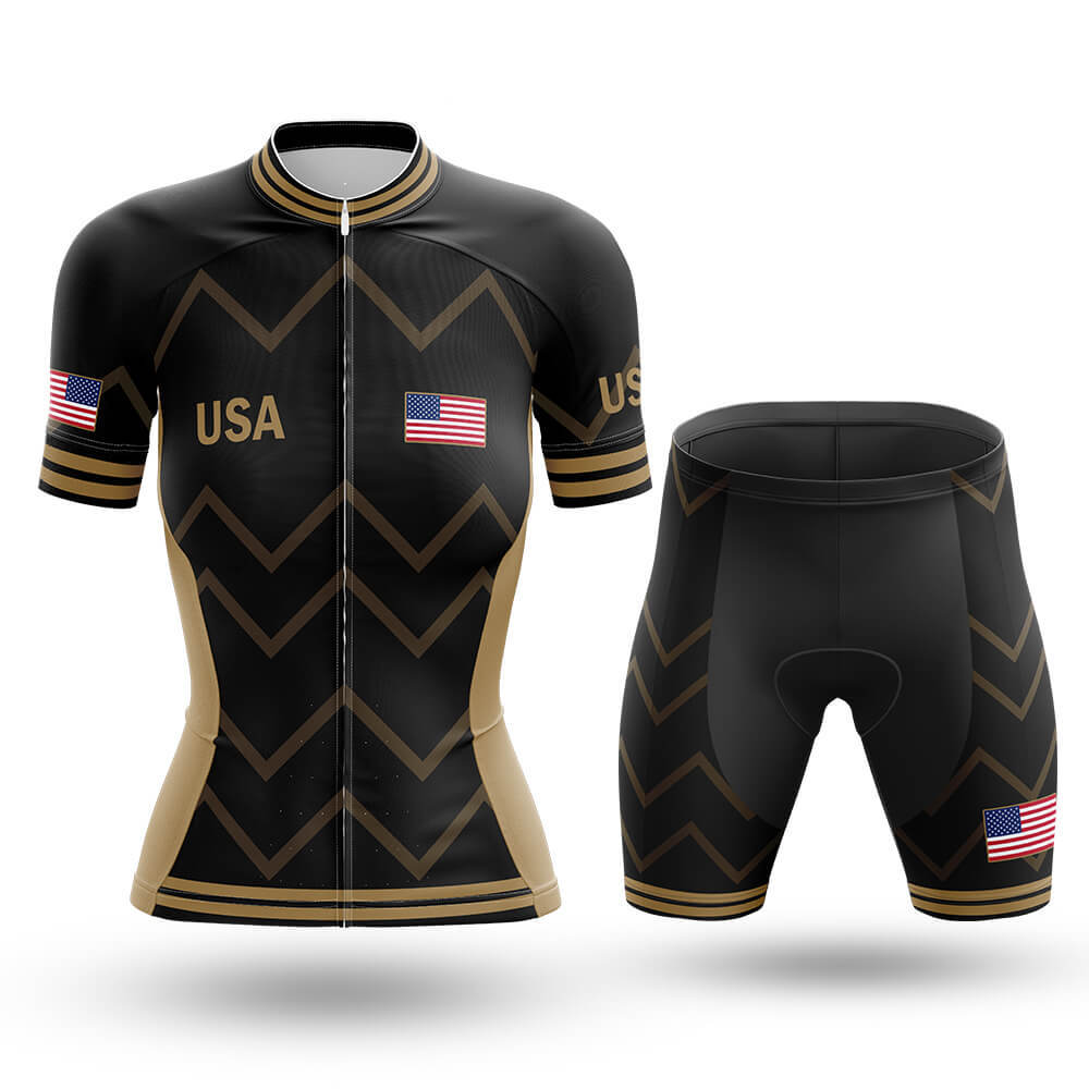 USA - Women V17 - Cycling Kit-Full Set-Global Cycling Gear