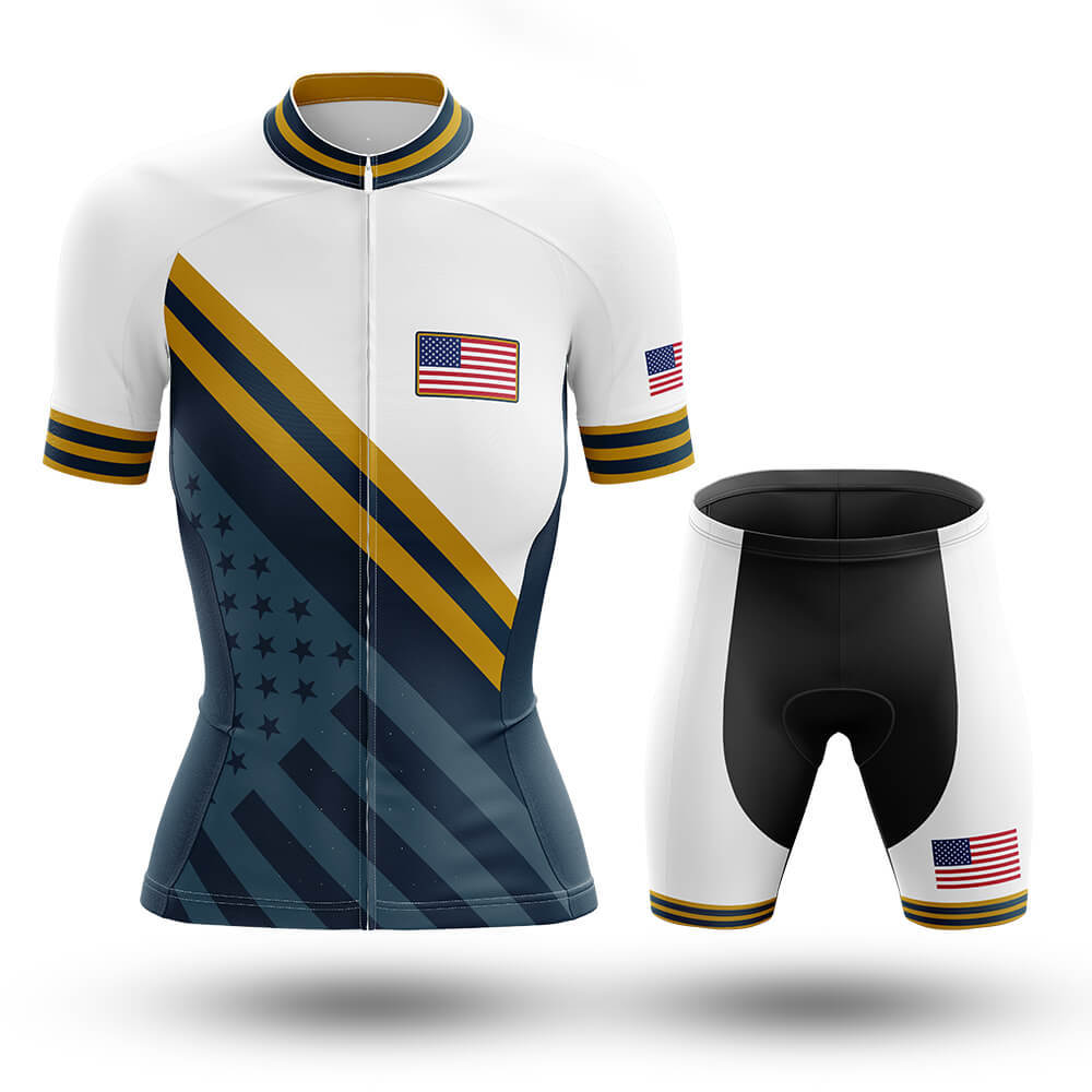 USA - Women V15 - Cycling Kit-Full Set-Global Cycling Gear