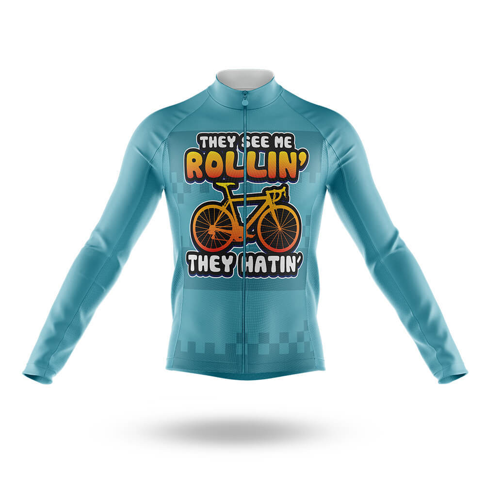 They See Me Rollin' - Men's Cycling Kit-Long Sleeve Jersey-Global Cycling Gear