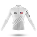 USA S5 White - Men's Cycling Kit-Long Sleeve Jersey-Global Cycling Gear