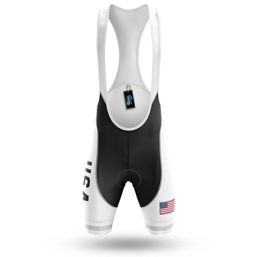 USA S5 White - Men's Cycling Kit-Bibs Only-Global Cycling Gear