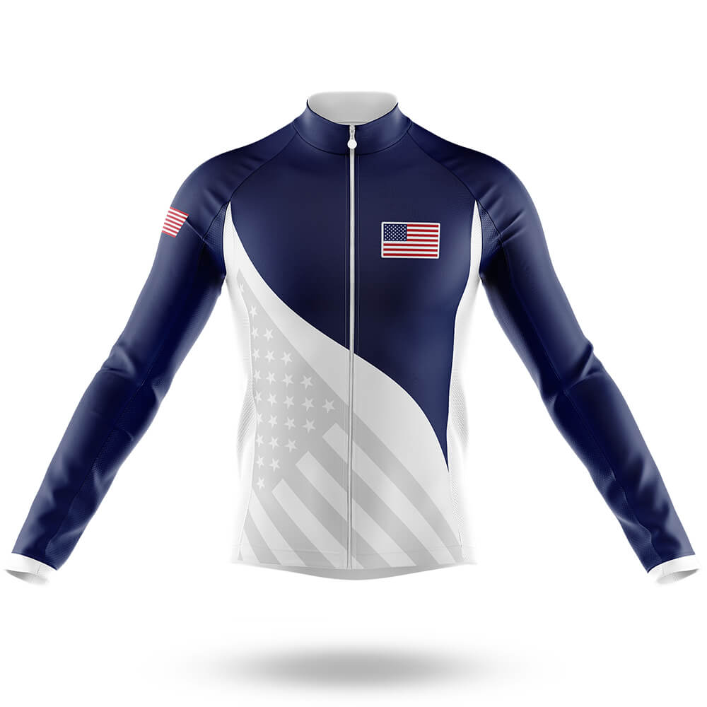USA - S4 - Men's Cycling Kit-Long Sleeve Jersey-Global Cycling Gear