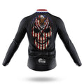 USA Flag Skull - Men's Cycling Kit-Full Set-Global Cycling Gear